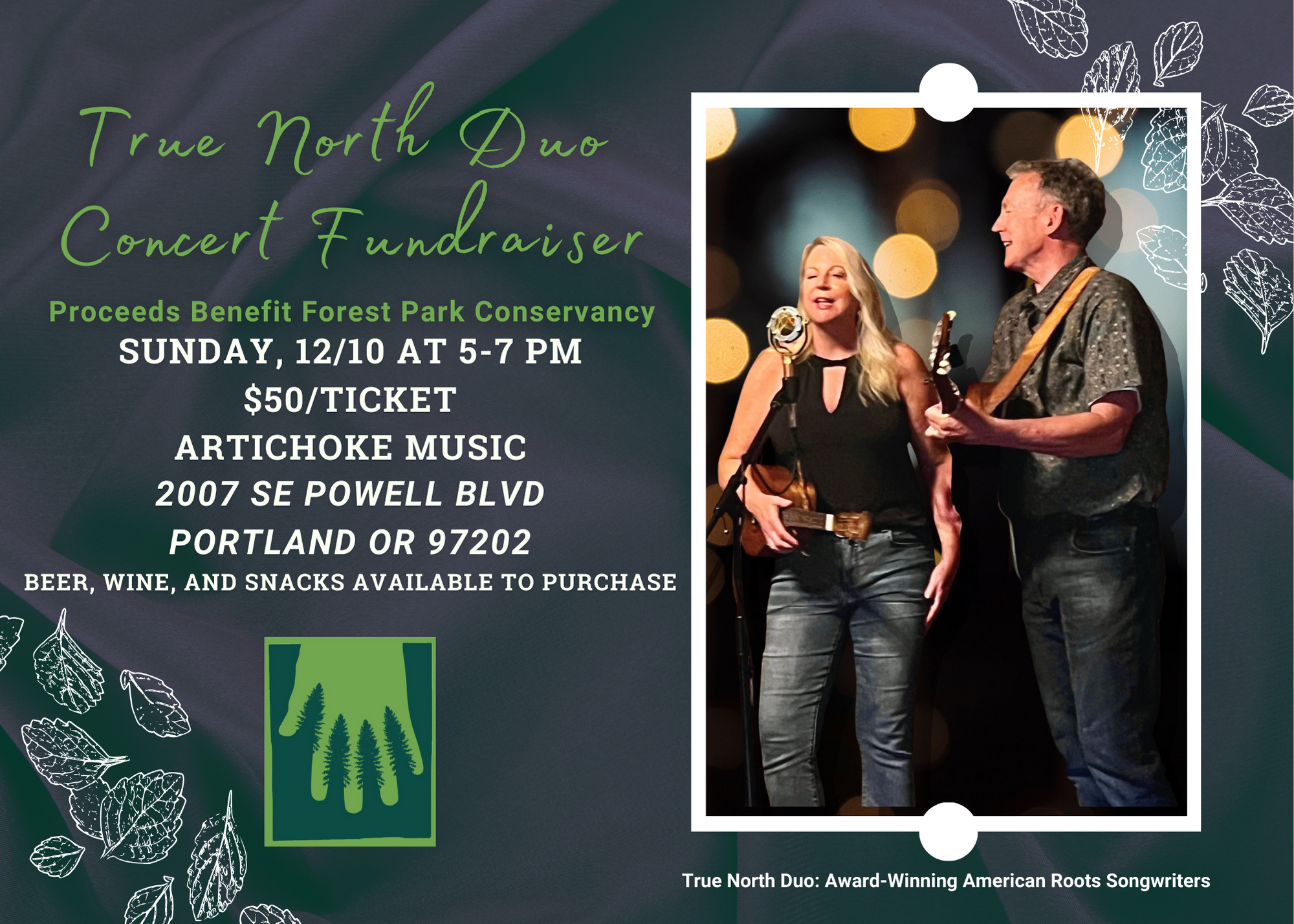 True North Duo Concert Fundraiser for Forest Park Conservancy, Get